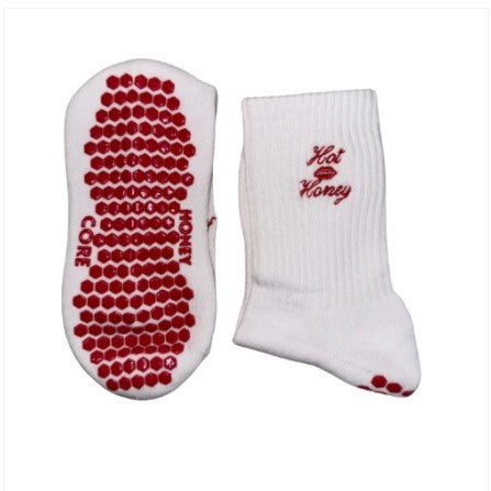 Hot Honey Red Grip Socks (Barre / Pilates)