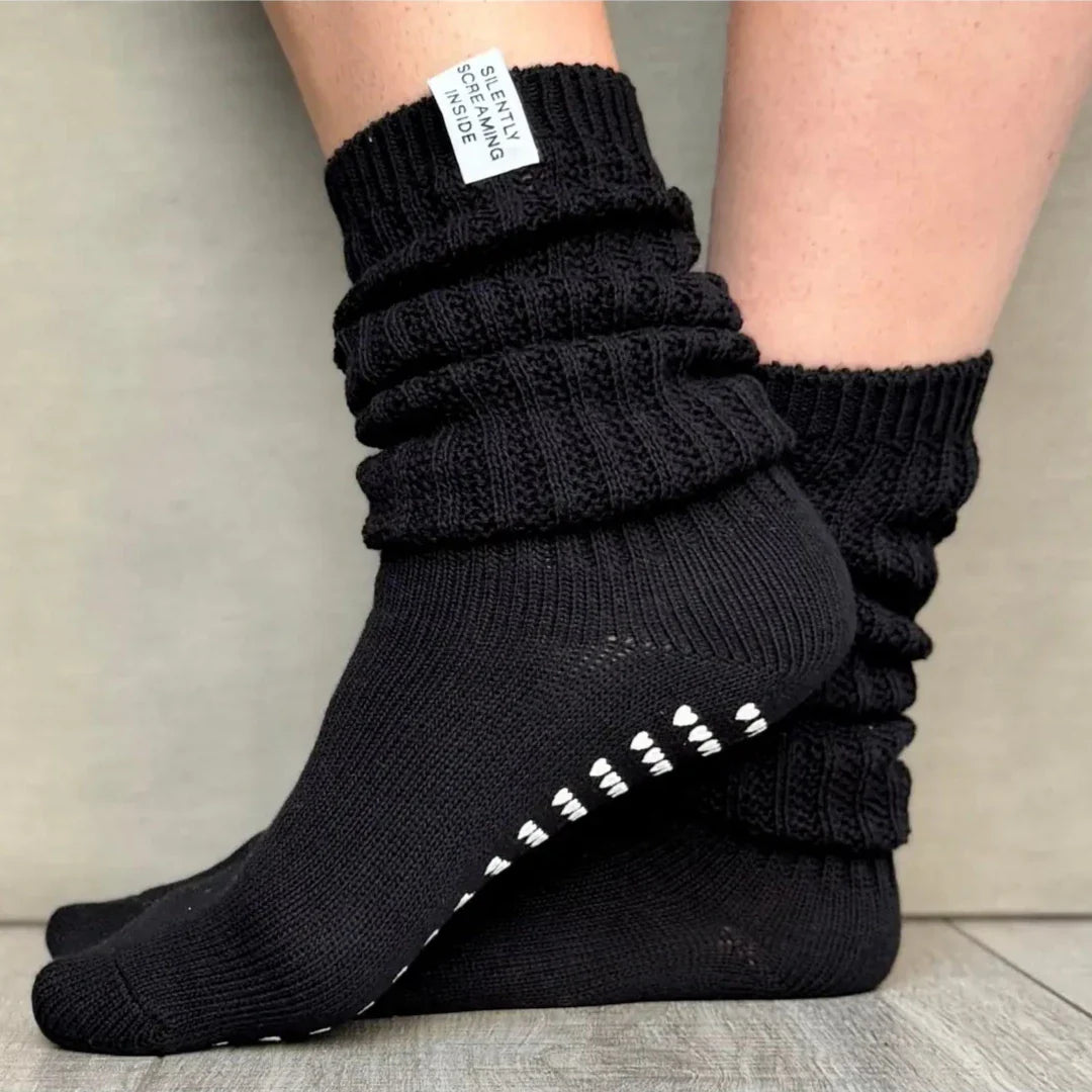 Slouch Grip Sock - Silently Screaming (Barre / Pilates)