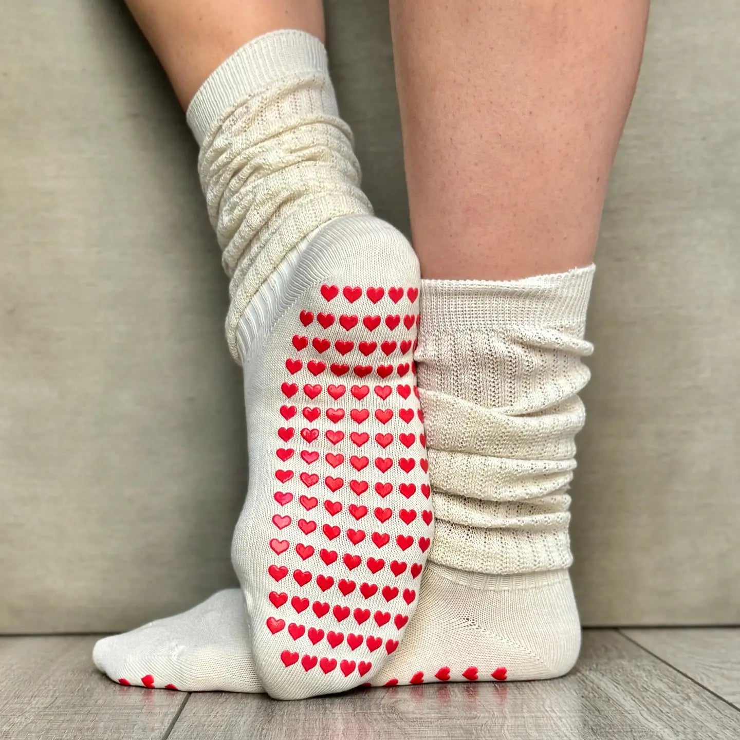 Slouch Grip Sock - Ivory (Barre / Pilates)