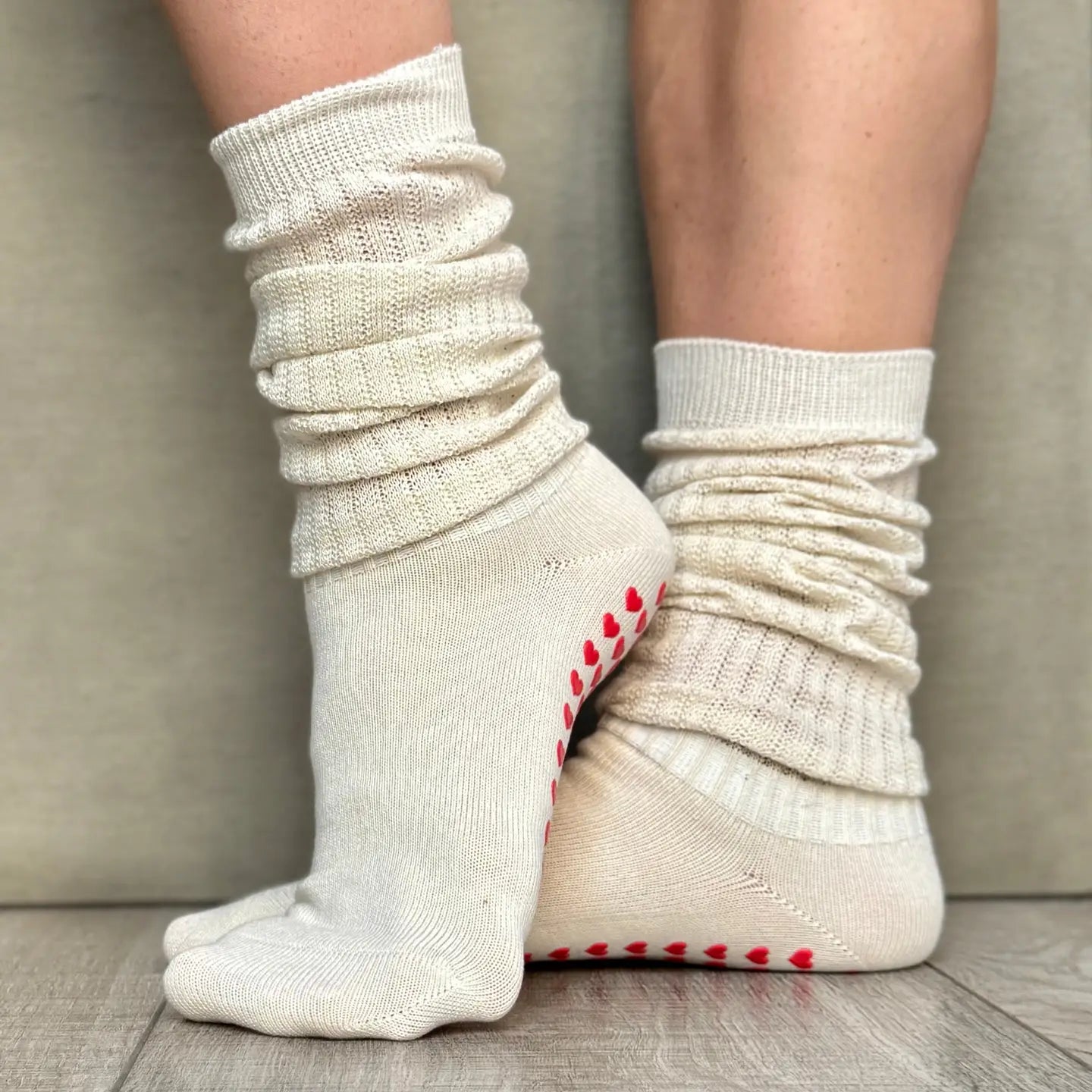 Slouch Grip Sock - Ivory (Barre / Pilates)