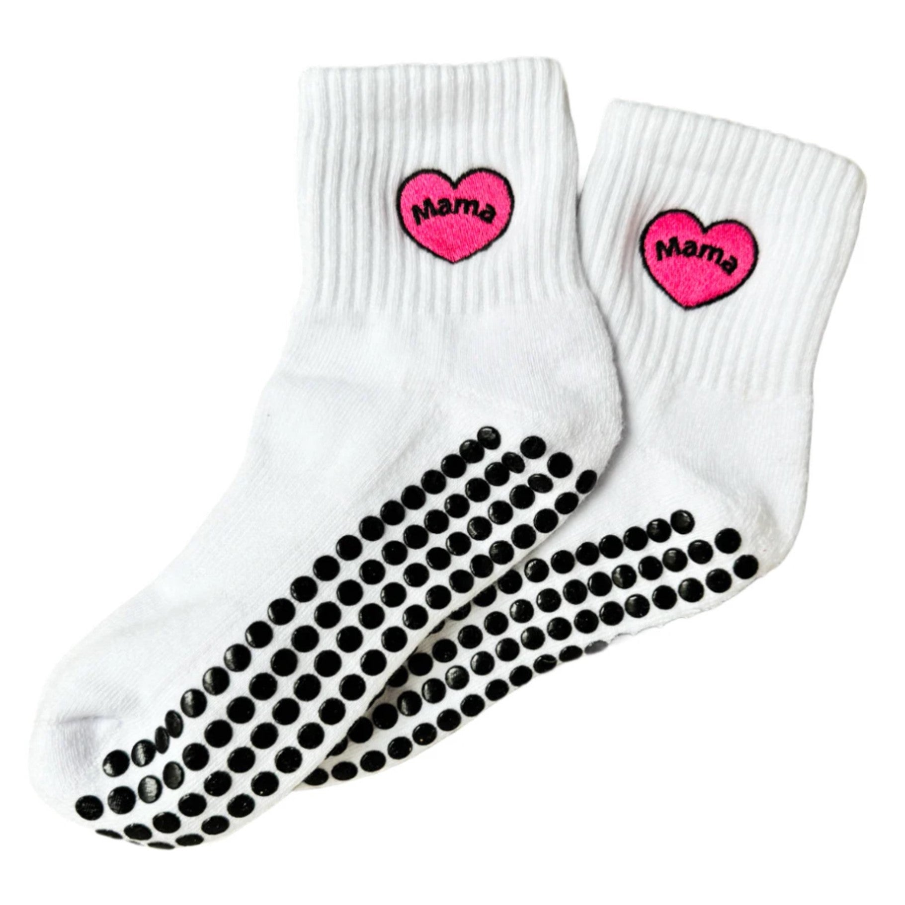 Mama Grip Socks - White (Barre / Pilates)