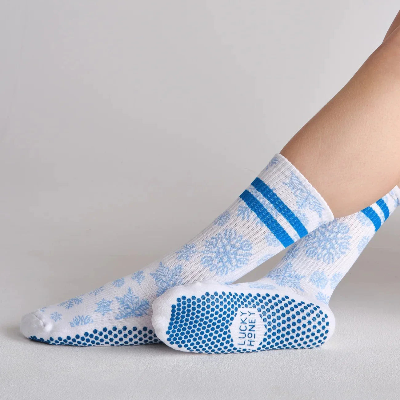 Tall Grip Tube Socks - Snowflake