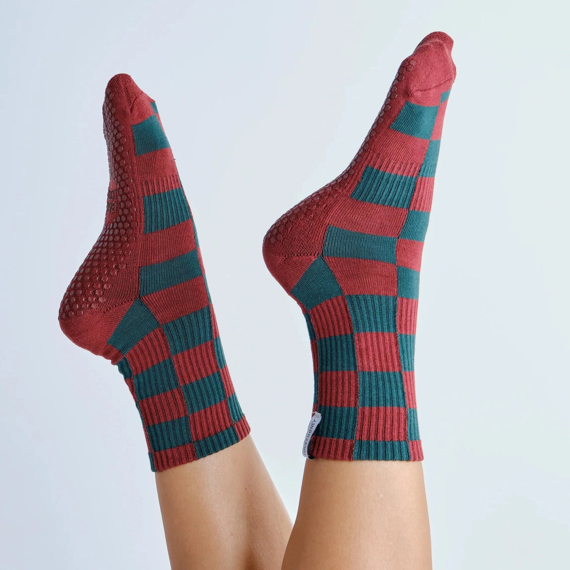 The Checkered Crew - Grip Socks (Barre/Pilates)
