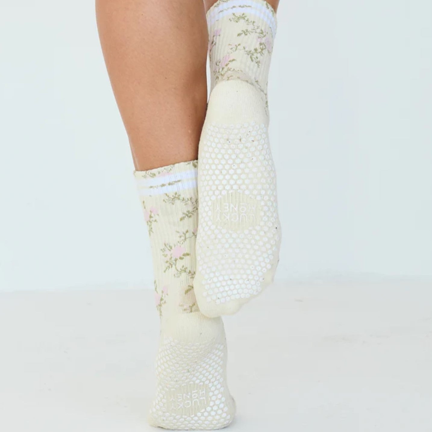 Vintage Rose Grip Socks (Barre/Pilates)