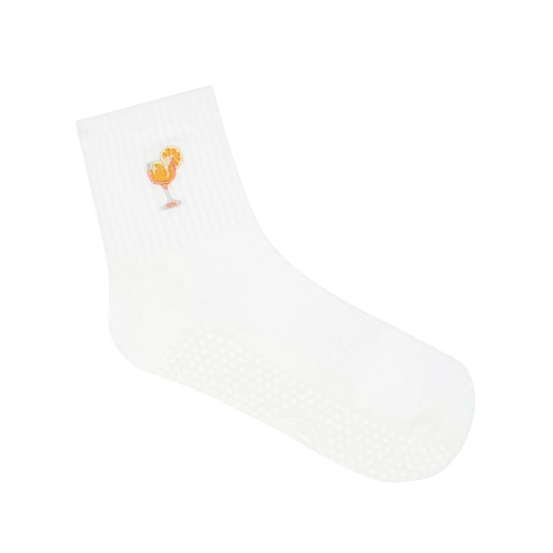 Crew Grip Socks - Aperitivo White  (Barre / Pilates)