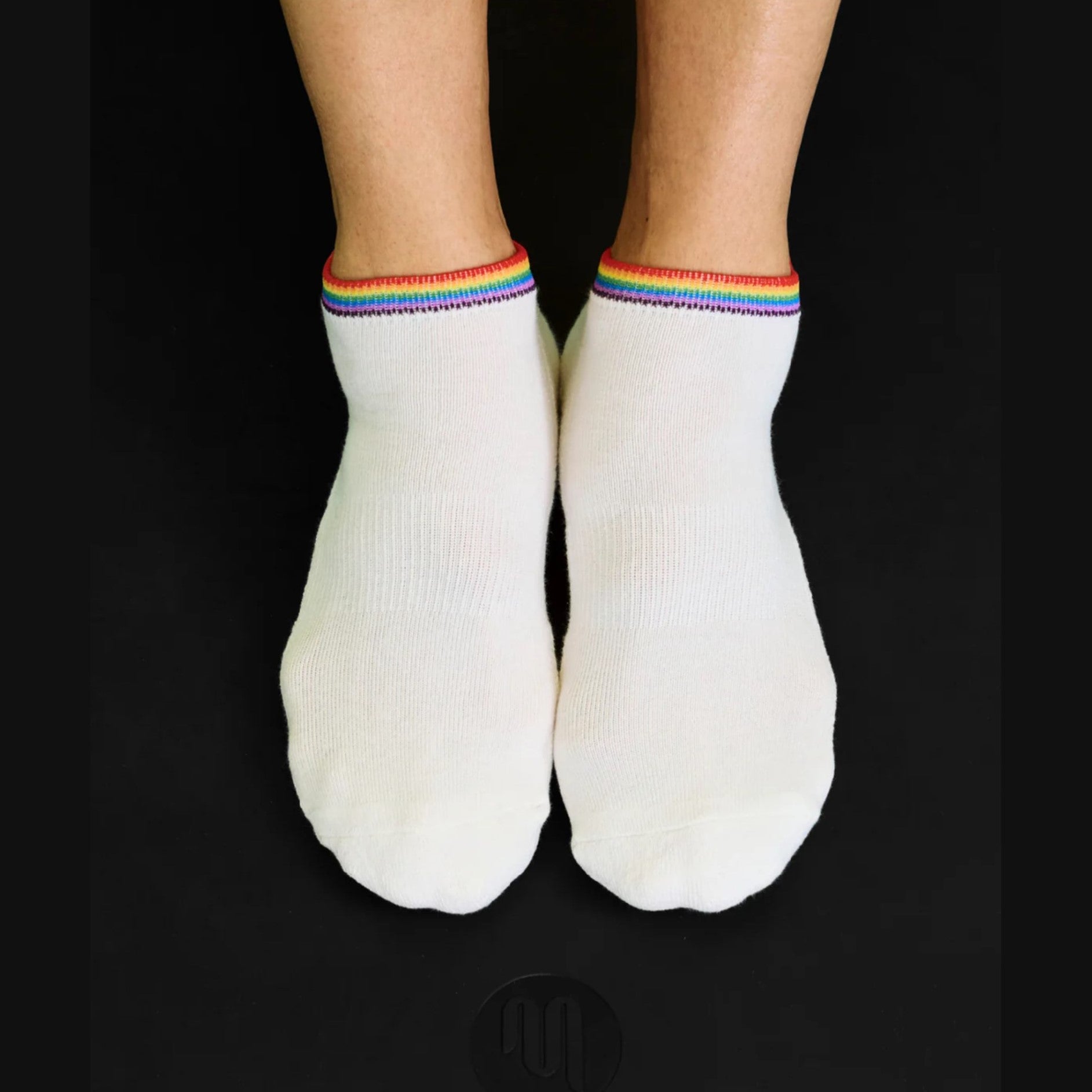 Classic Low Rise Grip Socks - Rainbow Ivory (Barre / Pilates)