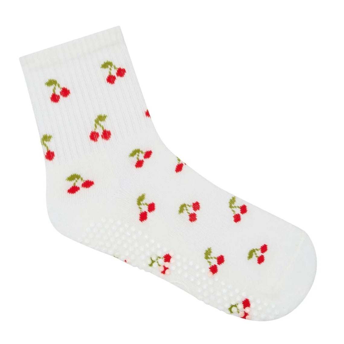 Crew Grip Socks - Cherry Pop (Barre / Pilates)