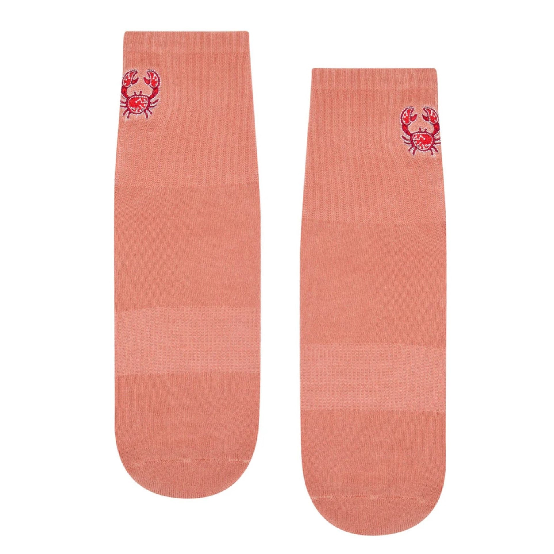 Crew Grip Socks - Crimson Crab (Barre / Pilates)