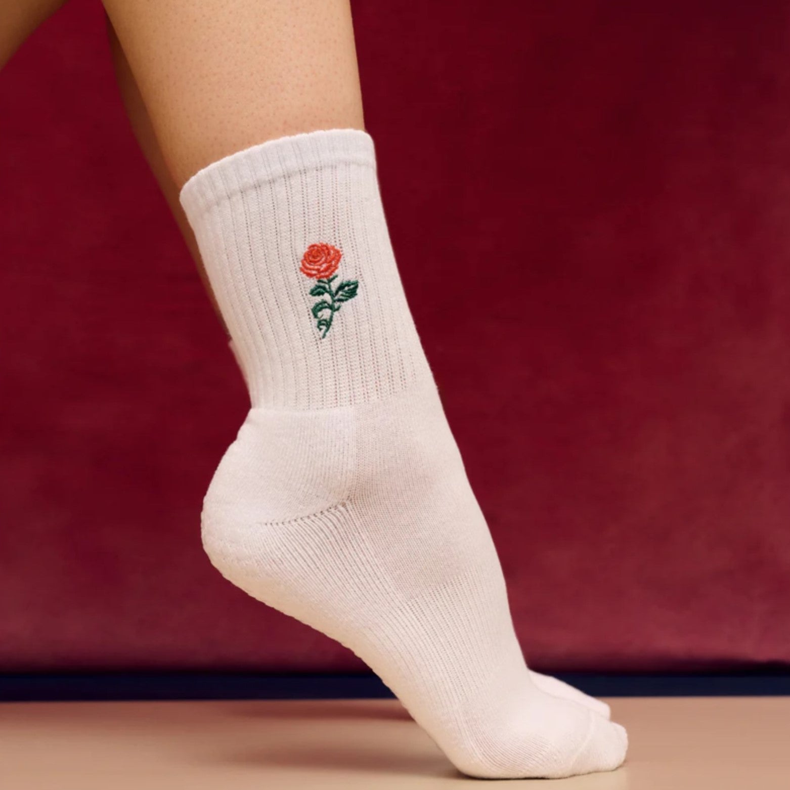 Crew Grip Socks - Vintage Rose (Barre / Pilates)