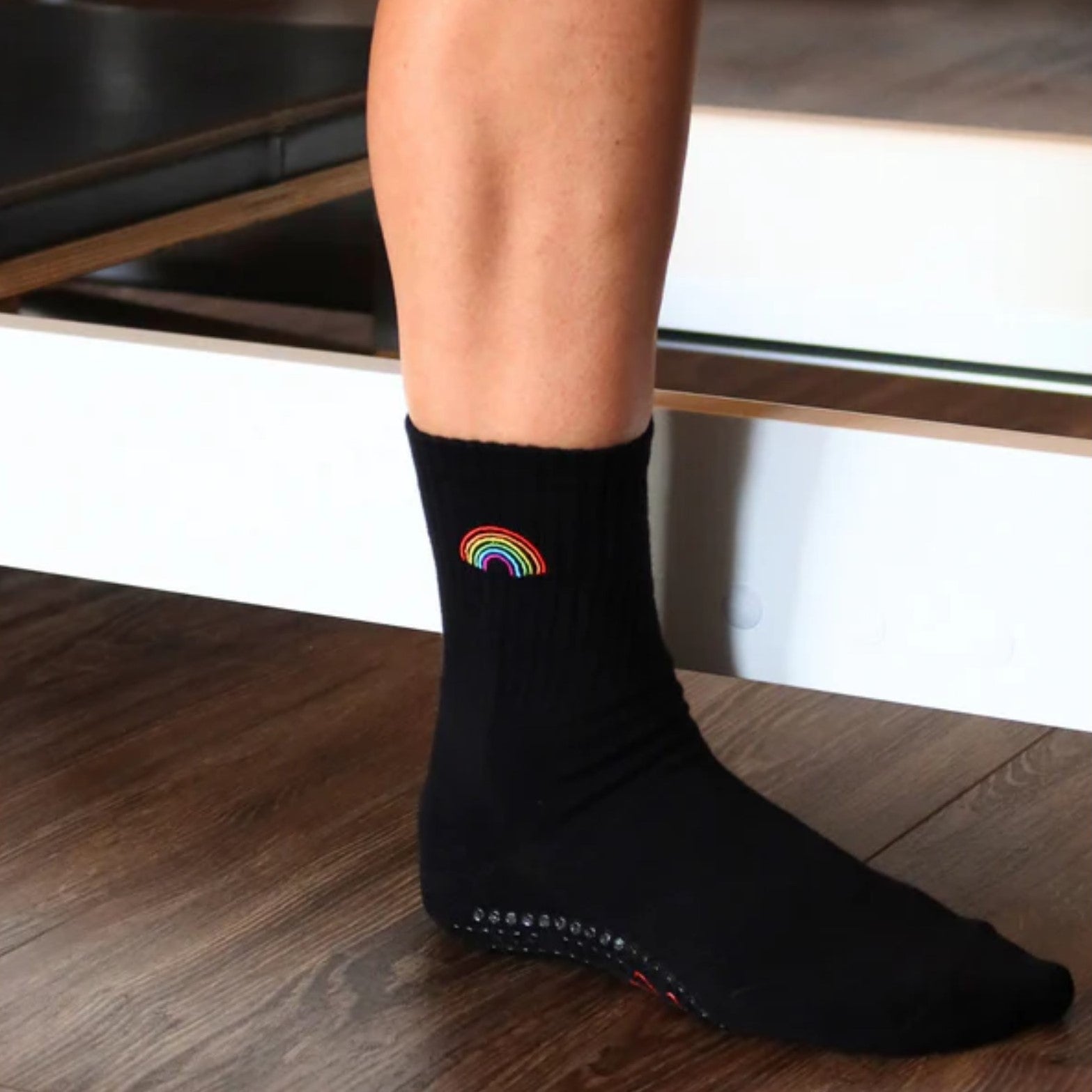 Crew Grip Socks - Rainbow Quarter (Barre / Pilates)