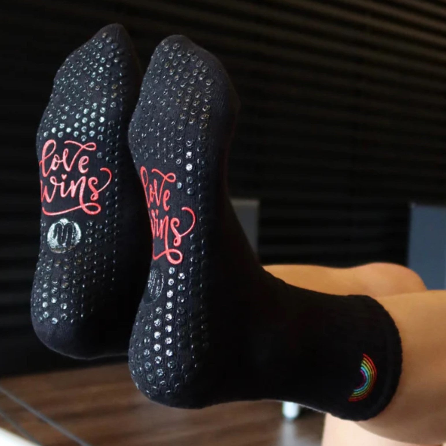 Crew Grip Socks - Rainbow Quarter (Barre / Pilates)