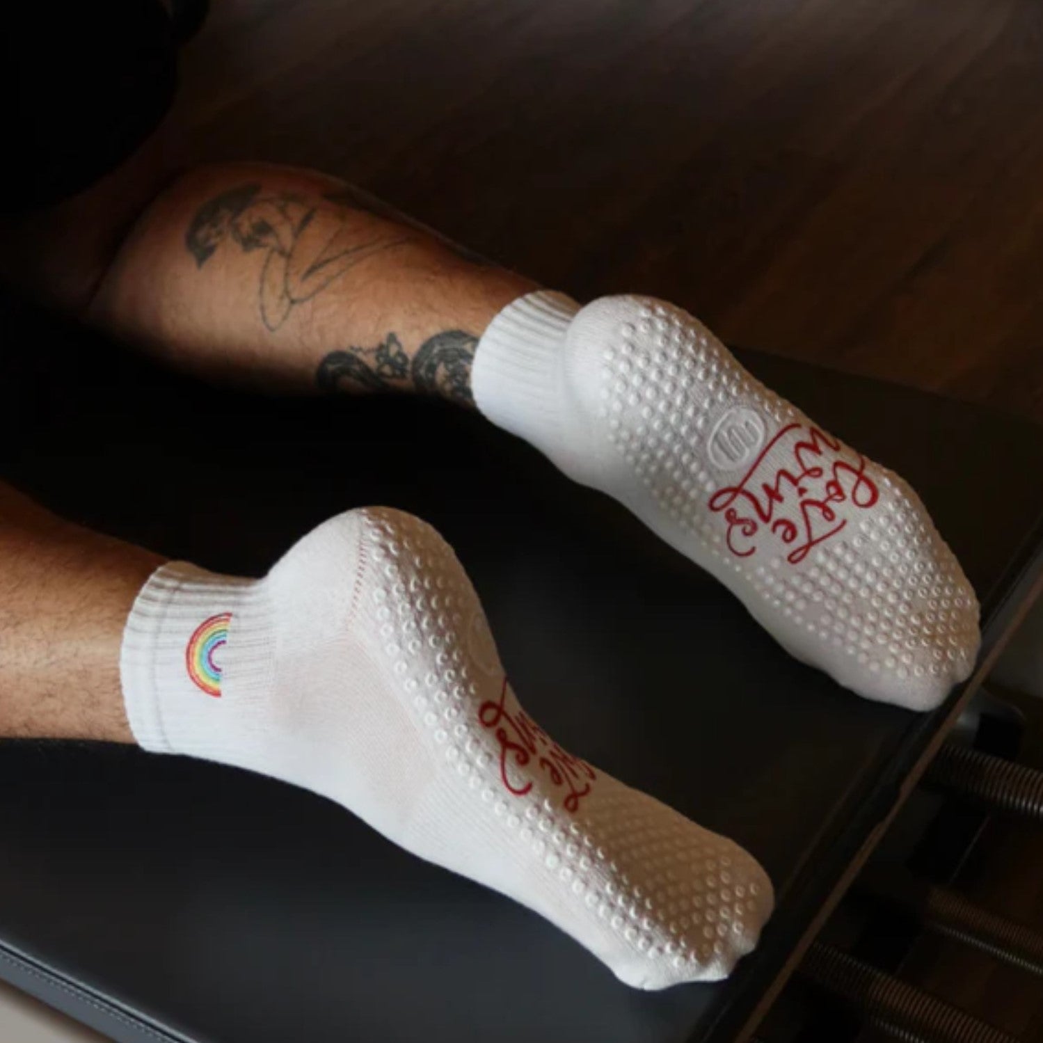 Crew Grip Socks - Rainbow Quarter (Barre / Pilates)