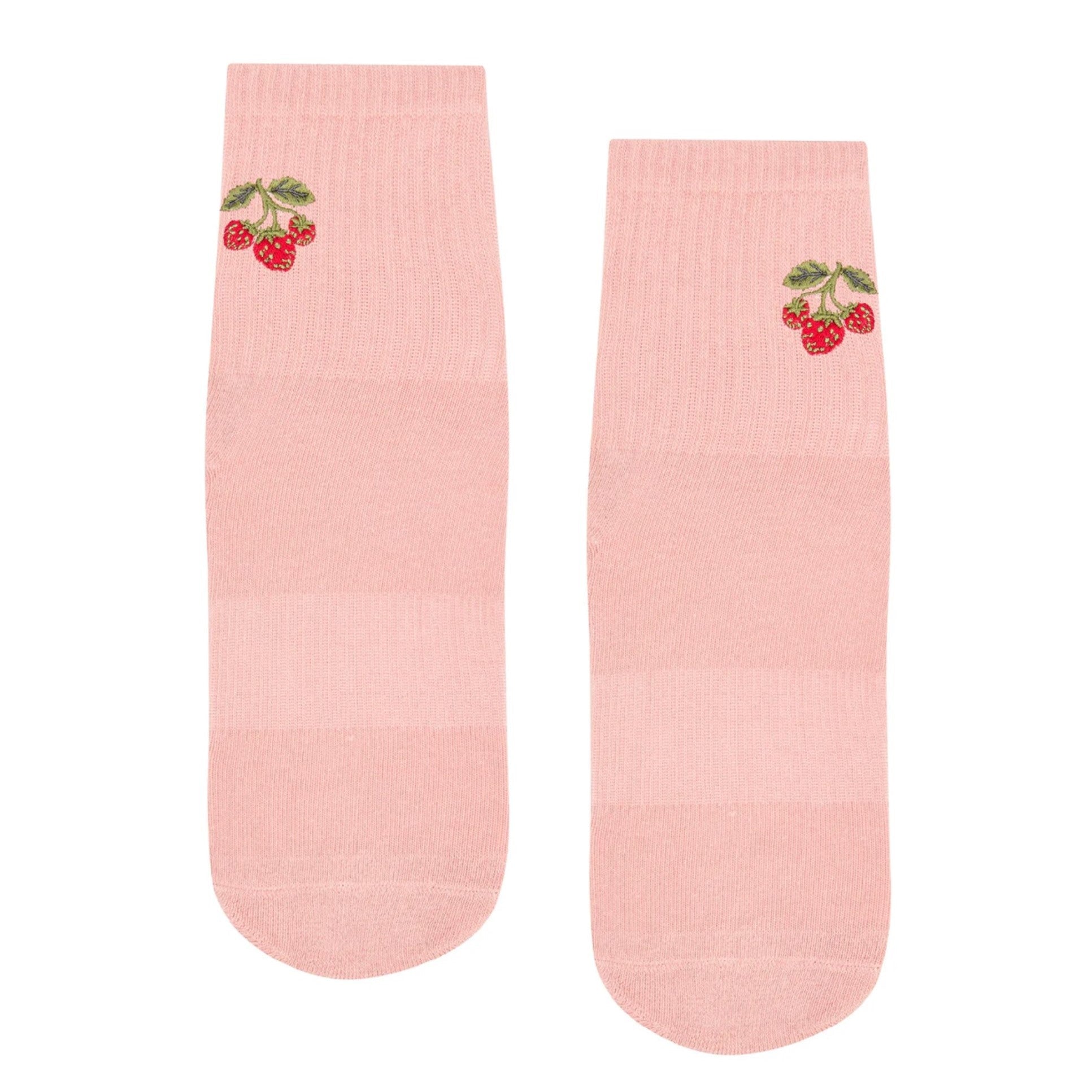 Crew Grip Socks - Strawberry Patch (Barre / Pilates)