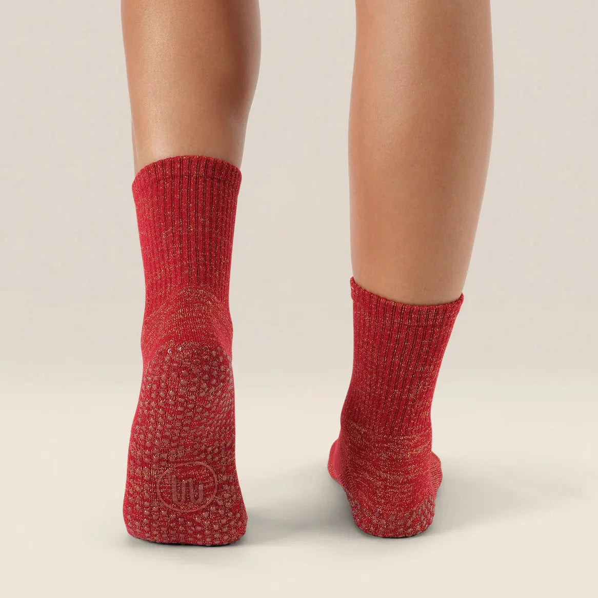 Crew Grip Socks - Tinsel Ruby (Barre / Pilates)