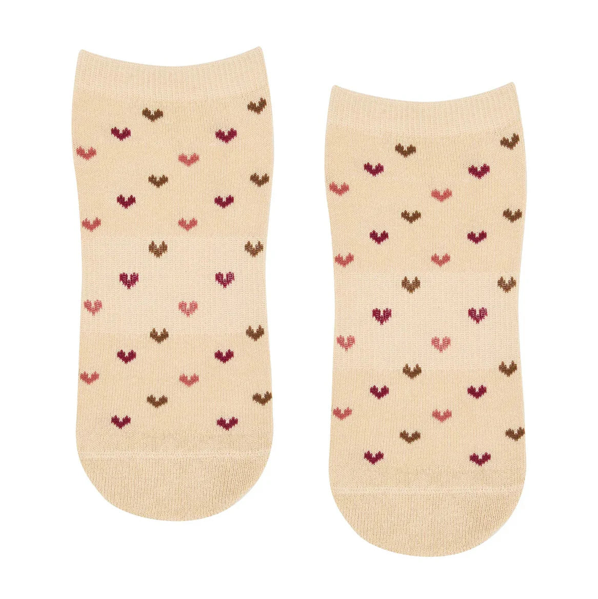 Classic Low Rise Grip Socks - Hearts Aflutter (Barre / Pilates)