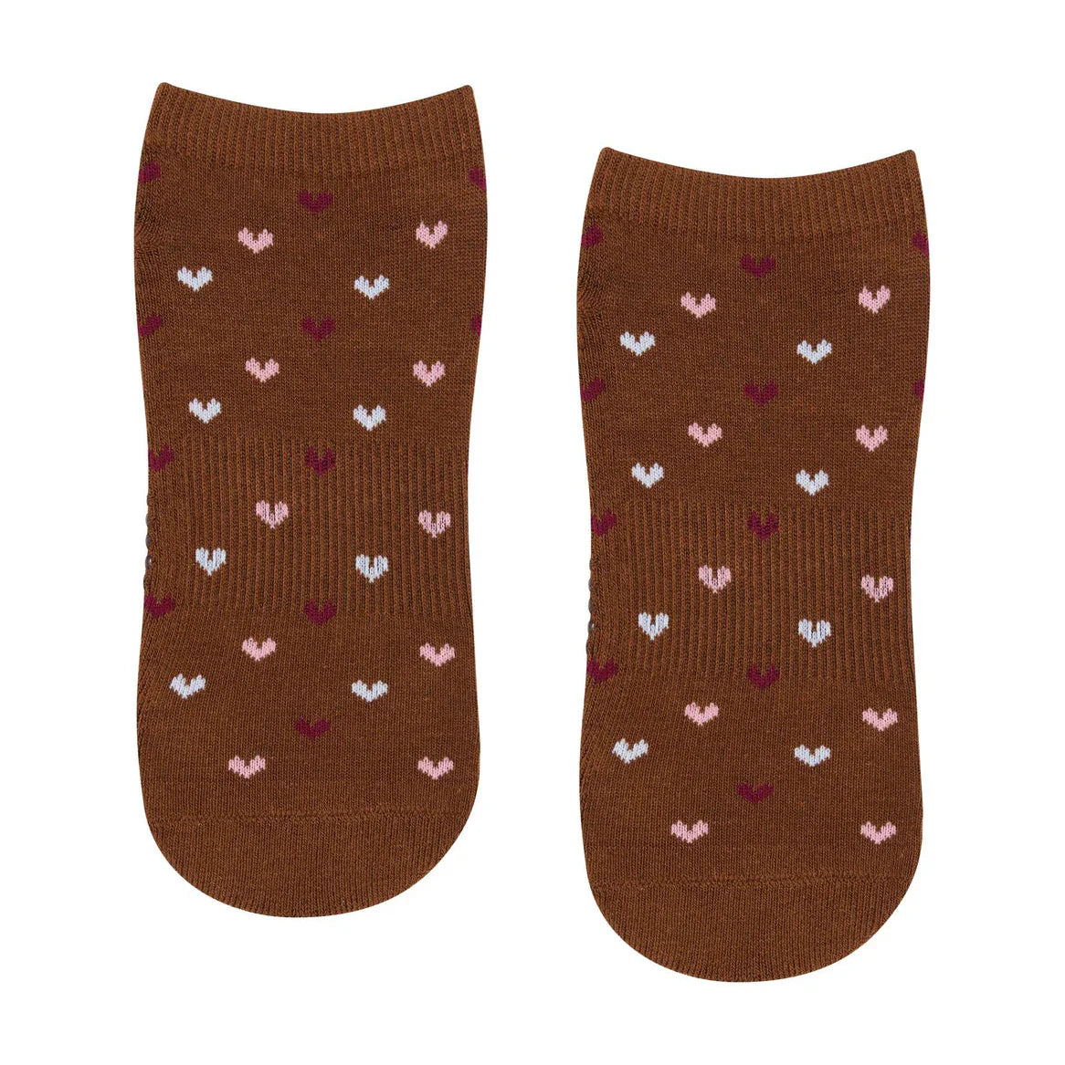 Classic Low Rise Grip Socks - Hearts Aflutter (Barre / Pilates)