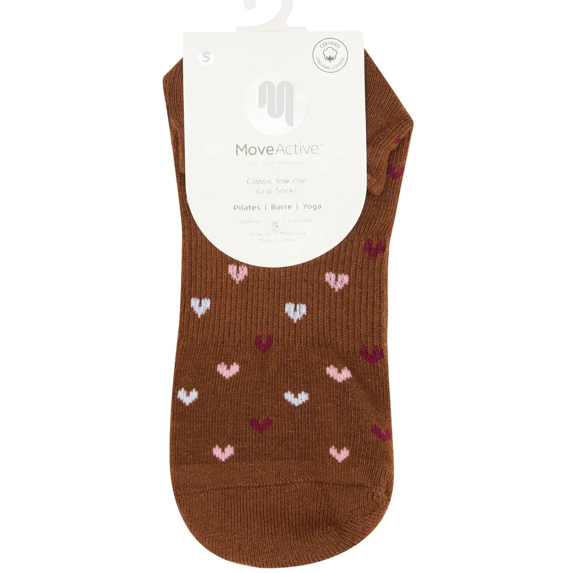 Classic Low Rise Grip Socks - Hearts Aflutter (Barre / Pilates)