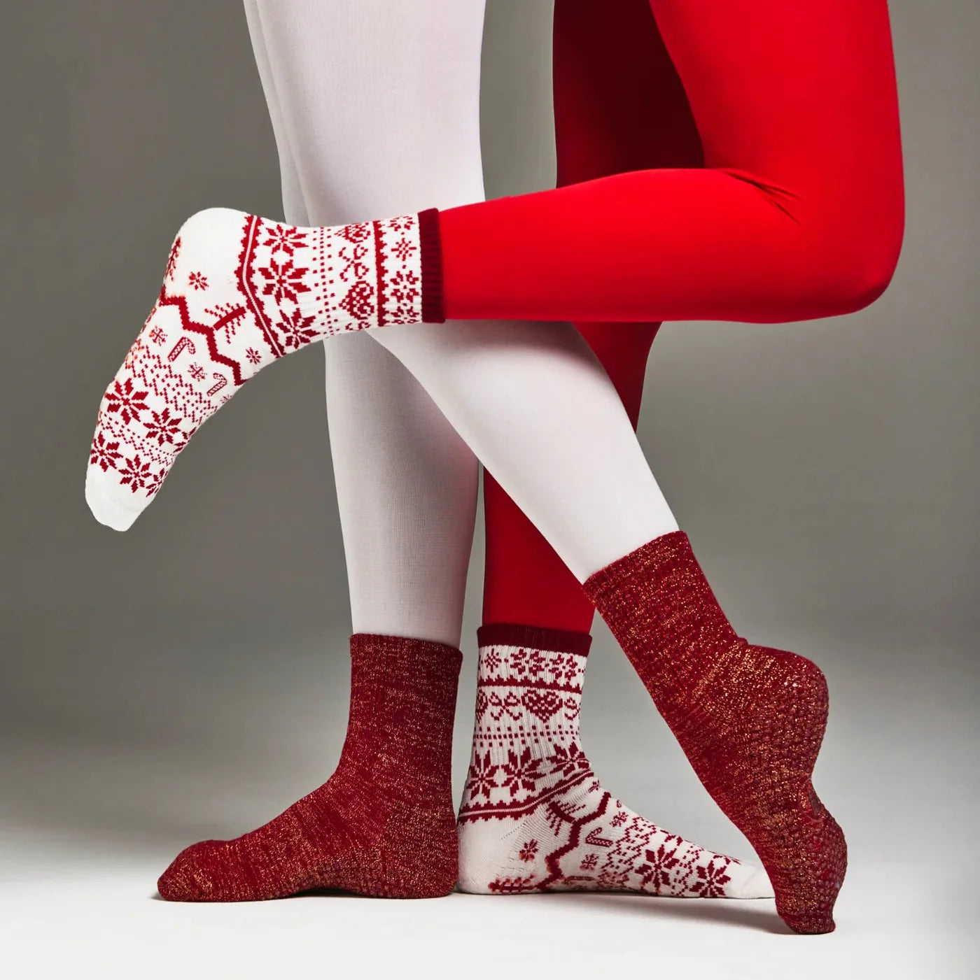 Crew Grip Socks - Nordic Noel (Barre / Pilates)