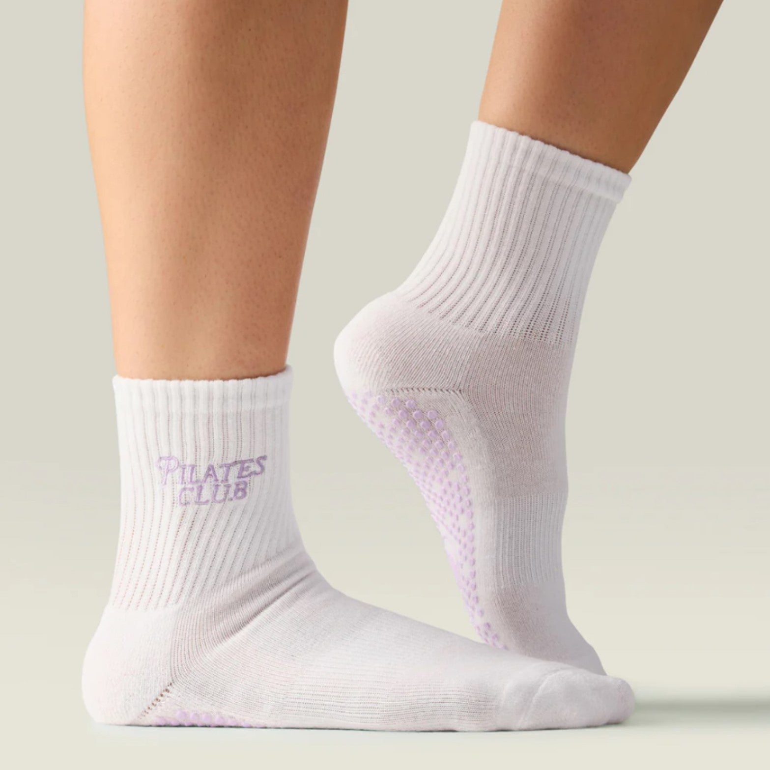 Pilates Club Crew Grip Socks - (Barre / Pilates)