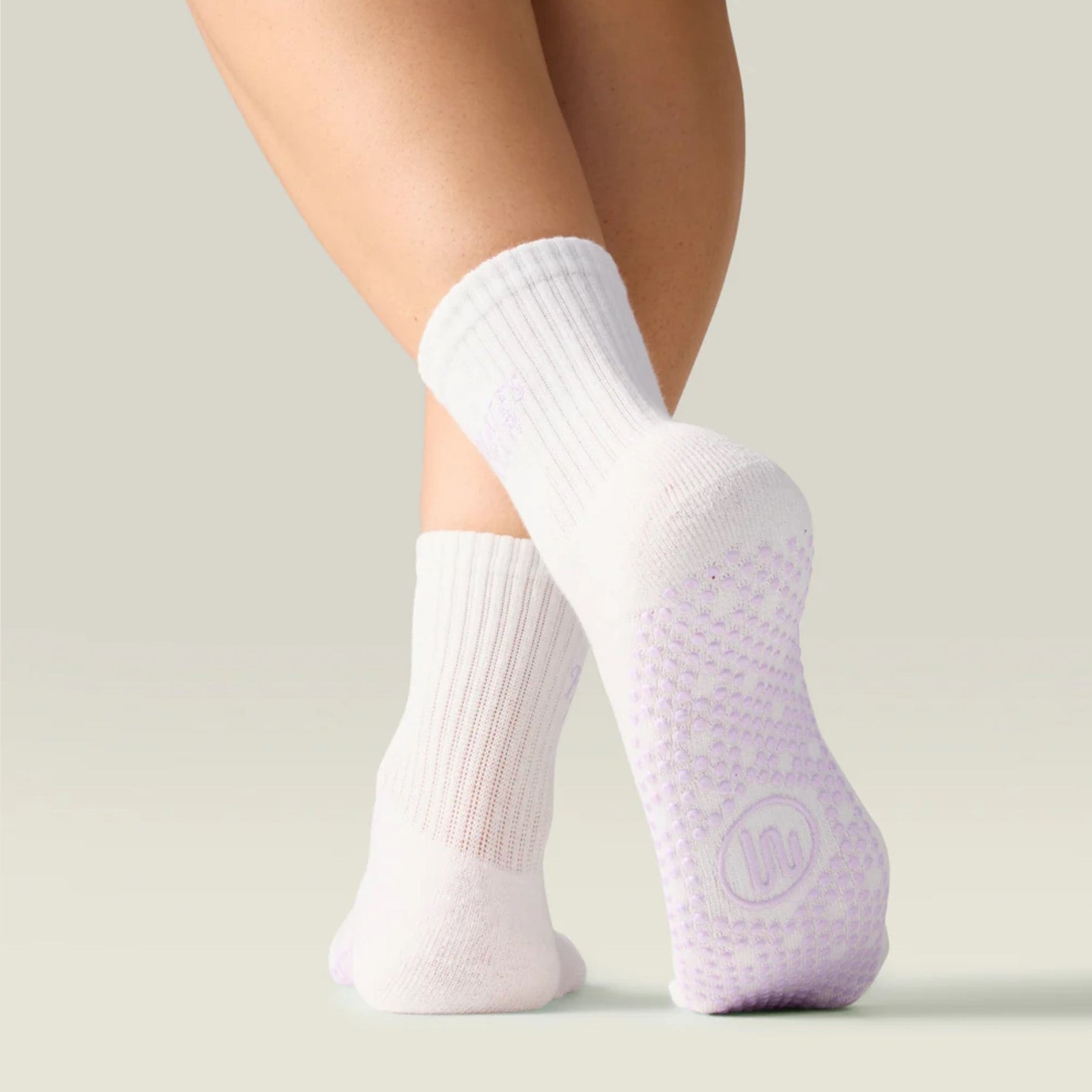 Pilates Club Crew Grip Socks - (Barre / Pilates)