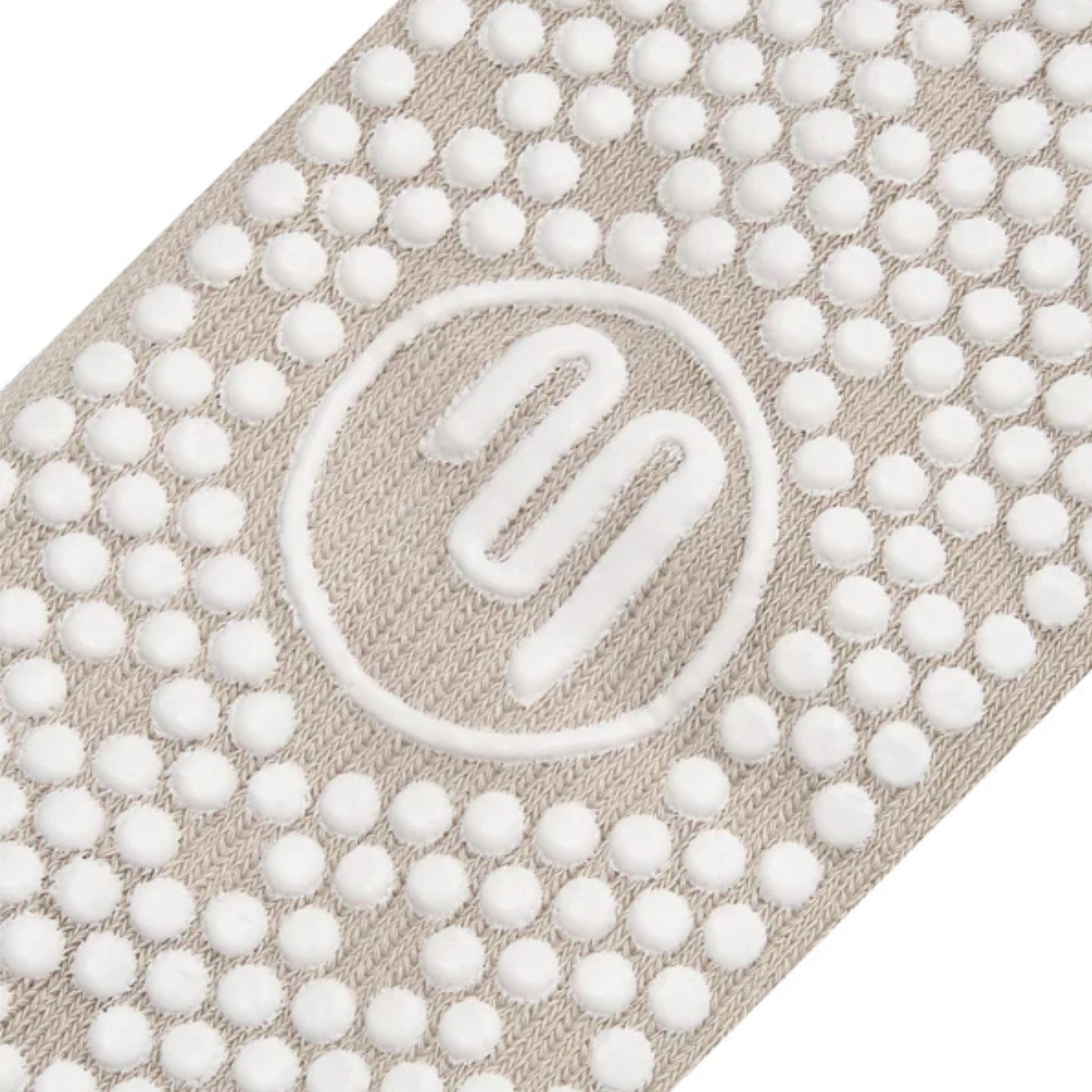 Scrunch Oat Emerald Stripe Grip Socks (Barre / Pilates)