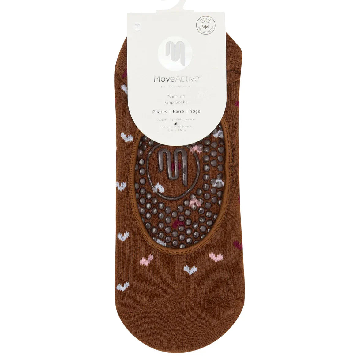 Slide On Grip Socks - Hearts Aflutter (Barre / Pilates)