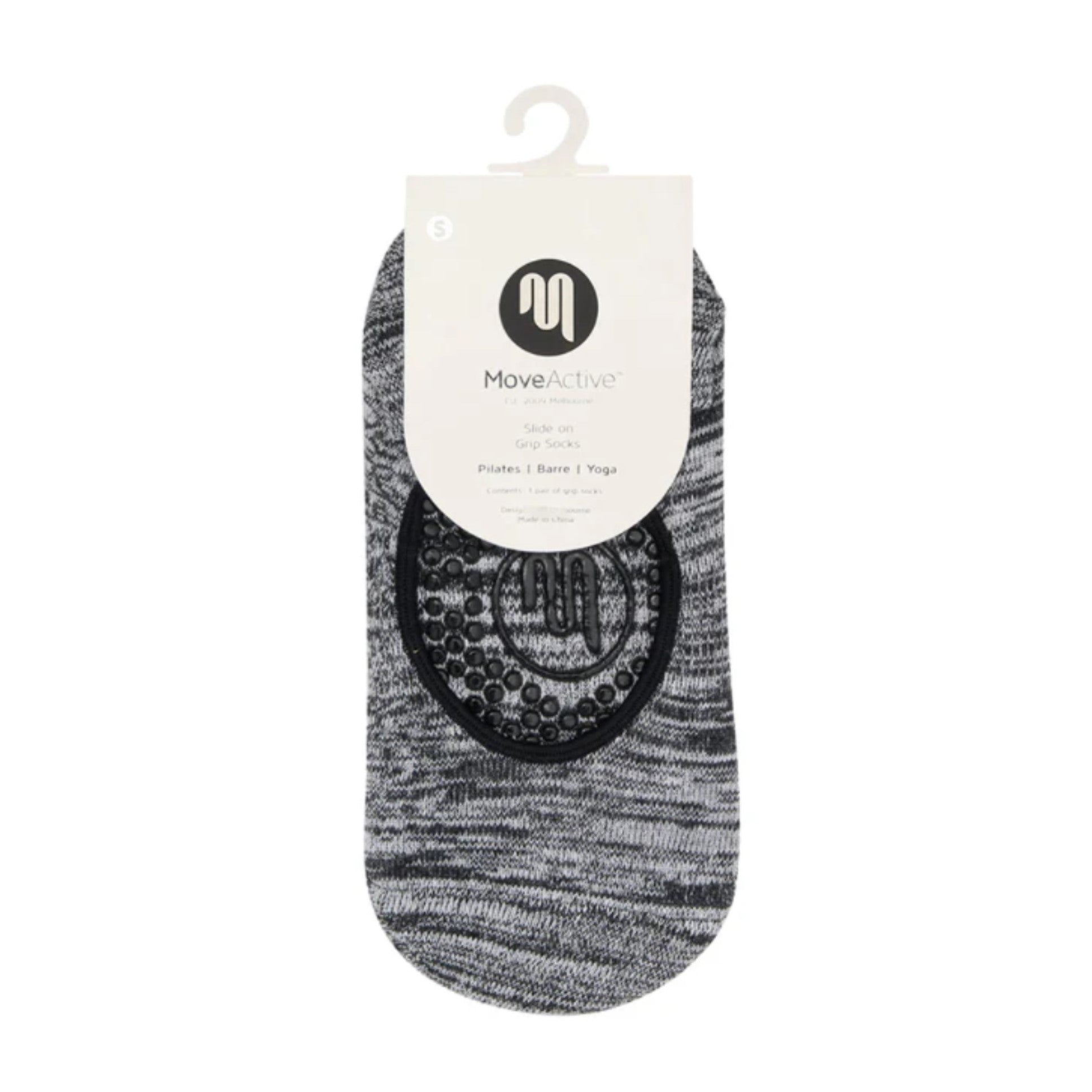 Slide On Grip Socks - Monochrome Marle (Barre / Pilates)