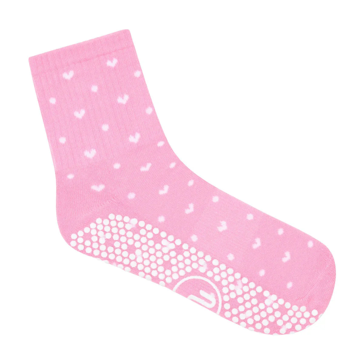 Crew Grip Socks- Speckled Pink  (Barre / Pilates)