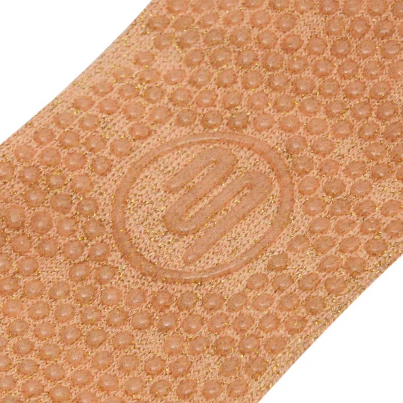 Toeless Non-Slip Grip Socks - Glitter Peach  (Barre / Pilates)