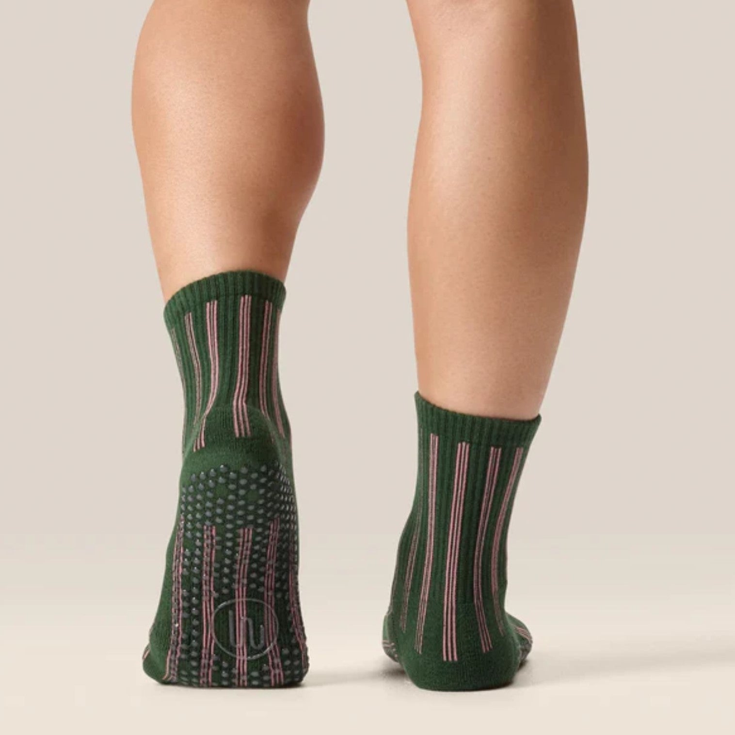 Crew Grip Socks - Verde Carnival (Barre / Pilates)