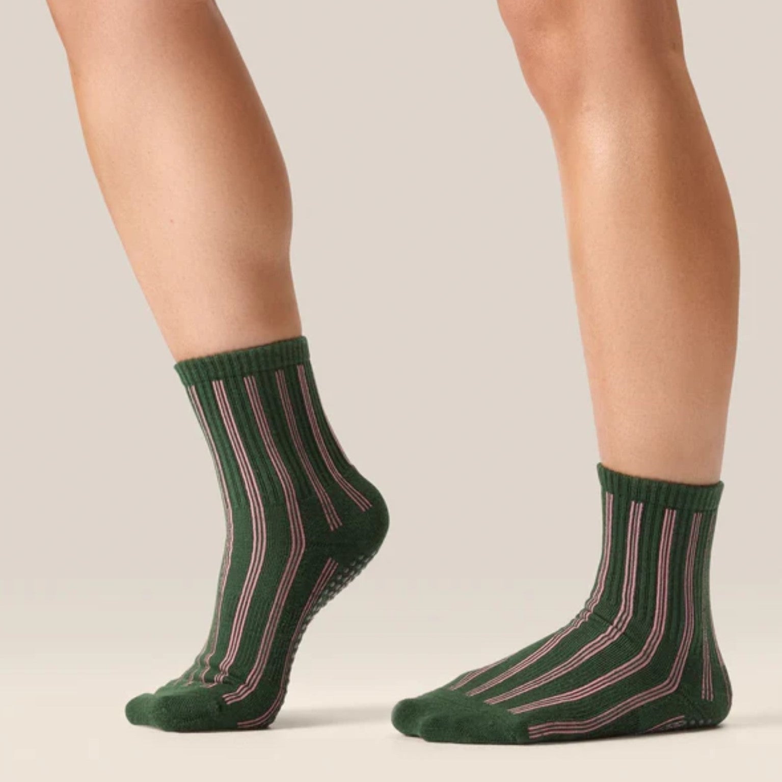 Crew Grip Socks - Verde Carnival (Barre / Pilates)