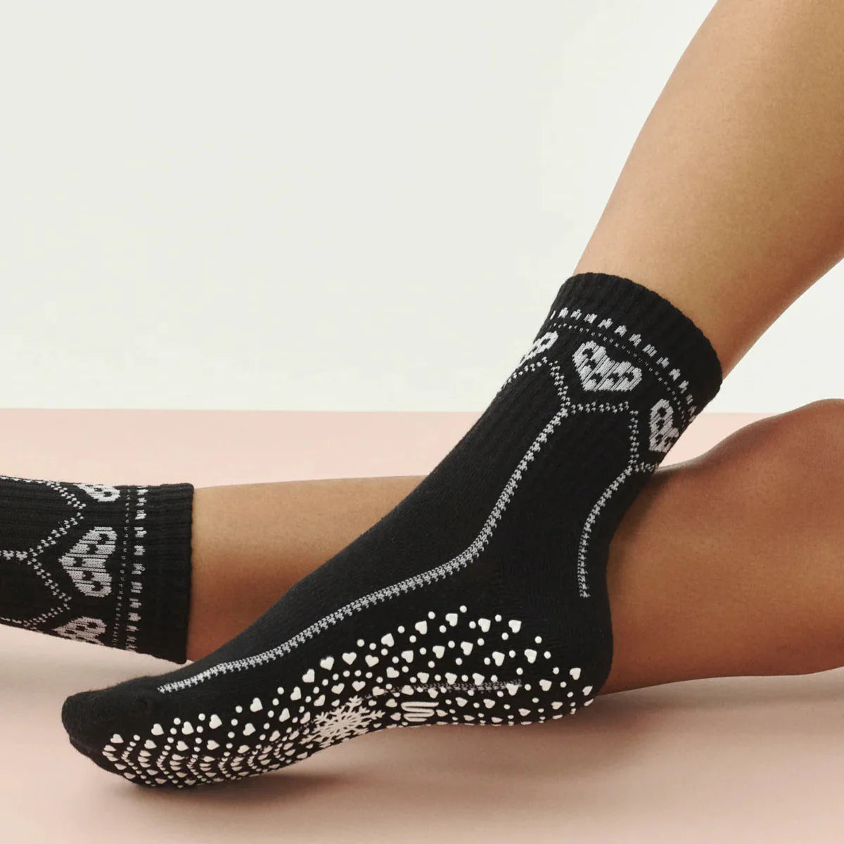 Crew Grip Socks - Alpine Heart (Barre / Pilates)