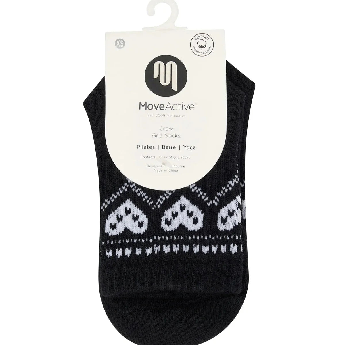 Crew Grip Socks - Alpine Heart (Barre / Pilates)