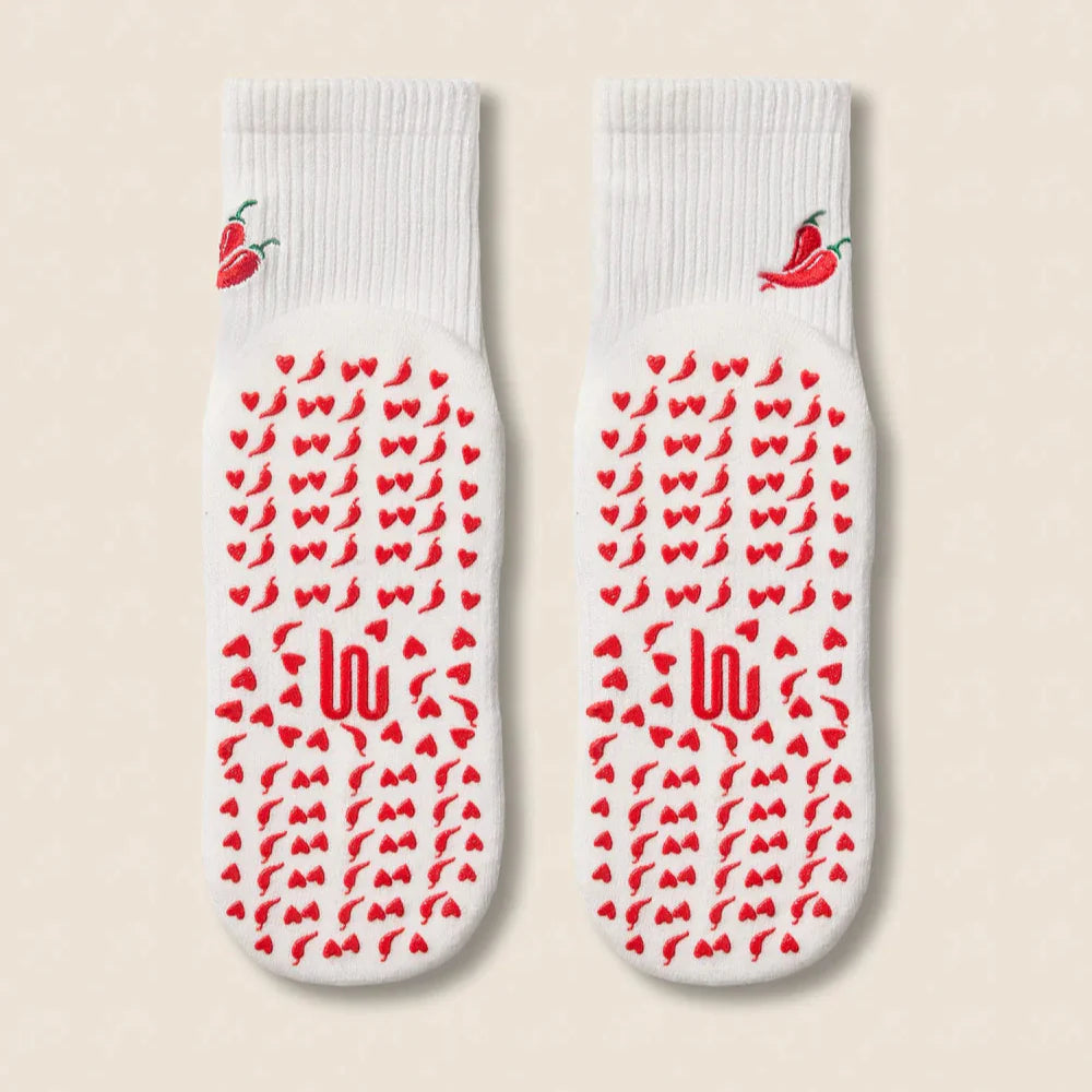 Crew Grip Socks - Chili (Barre / Pilates)