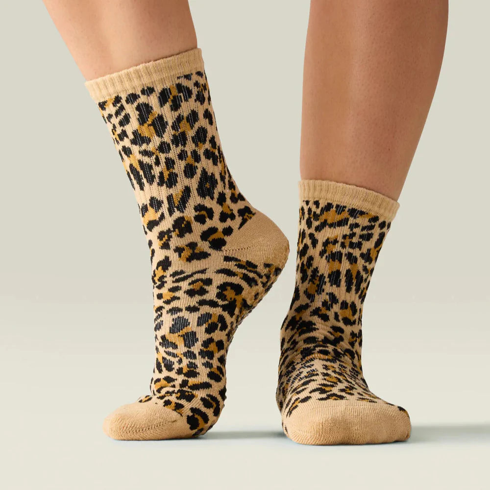 Safari Prints - Crew Grip Socks (Barre / Pilates)