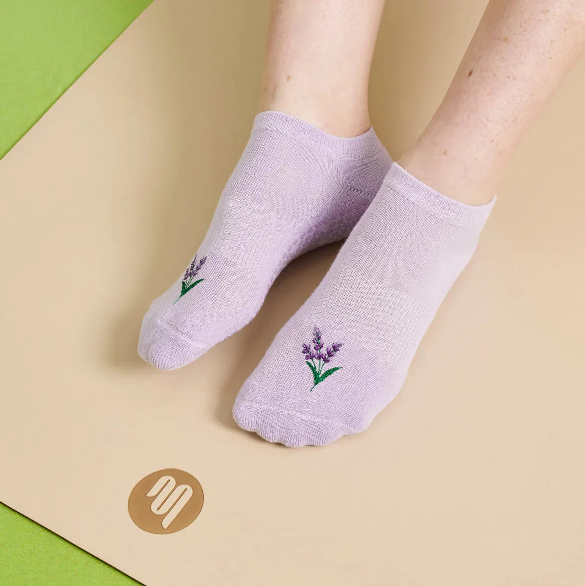 Classic Low Rise Grip Socks - Lavender Haze (Barre / Pilates)