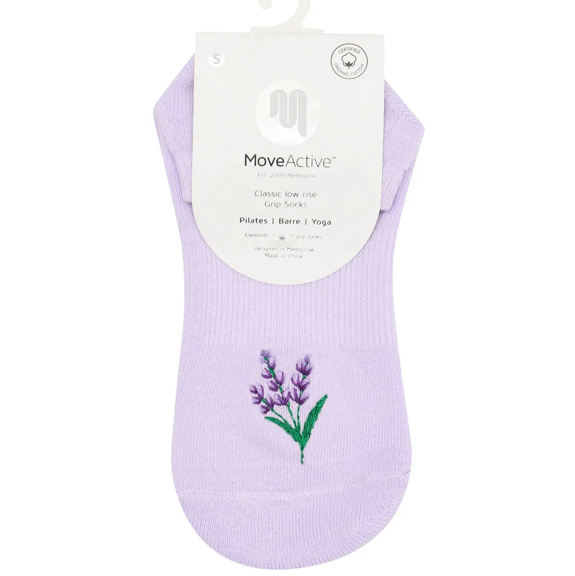 Classic Low Rise Grip Socks - Lavender Haze (Barre / Pilates)