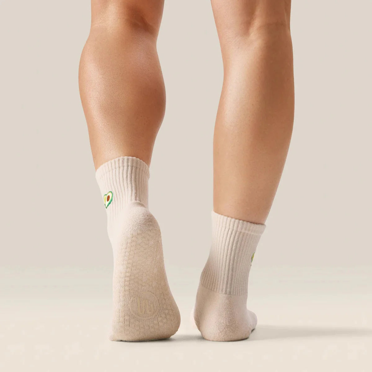 Crew Grip Socks - Avocado (Barre / Pilates)