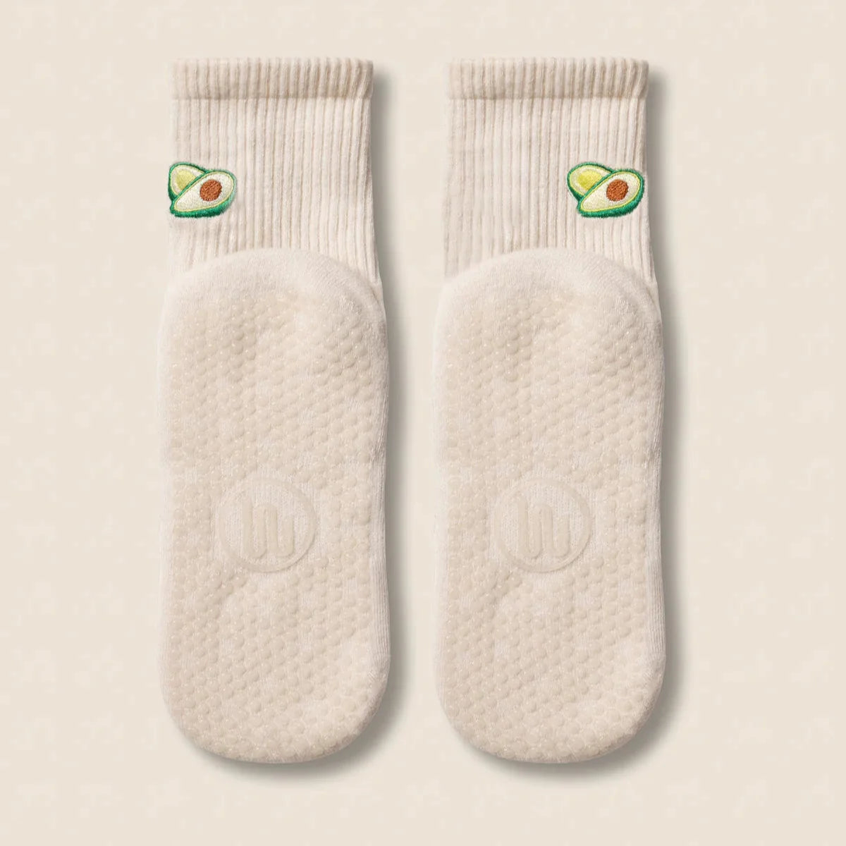 Crew Grip Socks - Avocado (Barre / Pilates)
