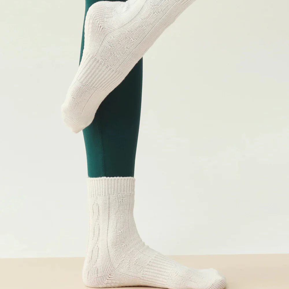 Crew Grip Socks - Cable Knit (Barre / Pilates)