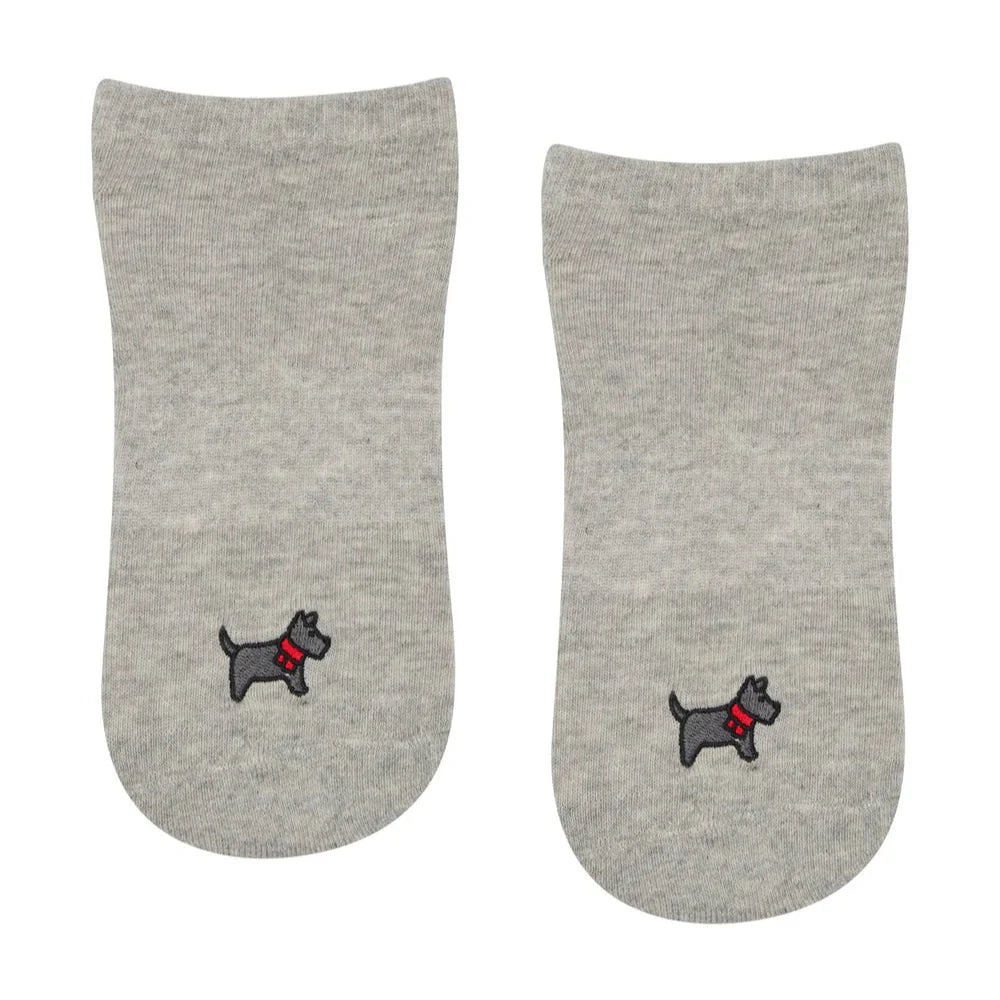 Classic Grip Socks - Cozy Pup Marle (Barre / Pilates)