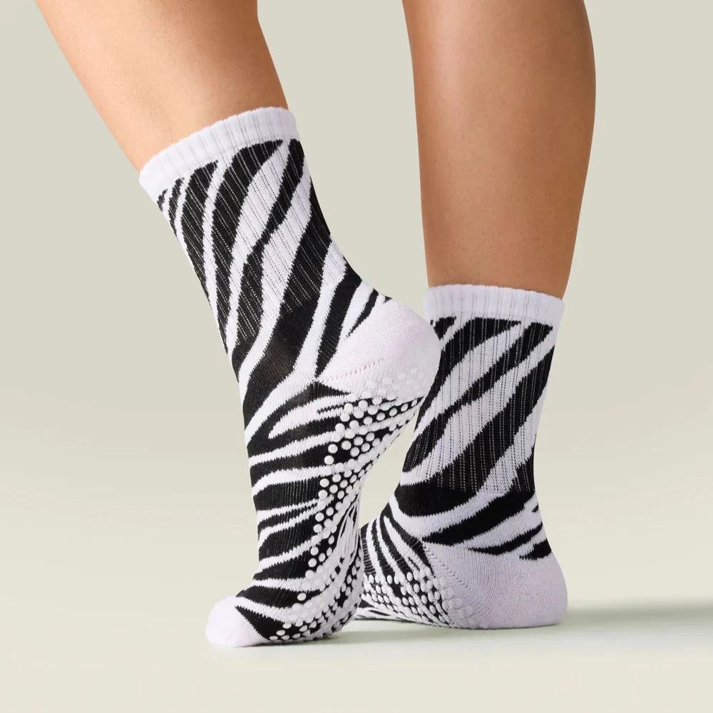Safari Prints - Crew Grip Socks (Barre / Pilates)
