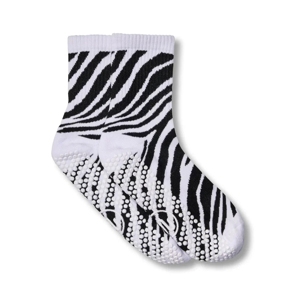 Safari Prints - Crew Grip Socks (Barre / Pilates)