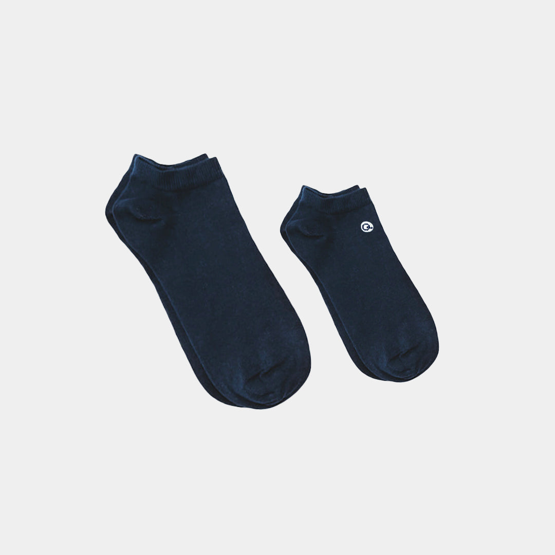 Matching Family Everyday Ankle Socks (Navy 2 pack) - 98% Organic Cotton