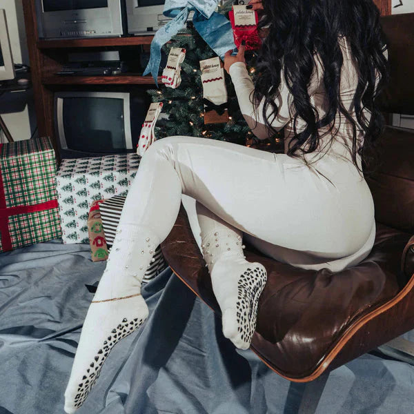 Diamonds are a Girls Best Friend - Crew Grip Sock (Barre / Pilates)