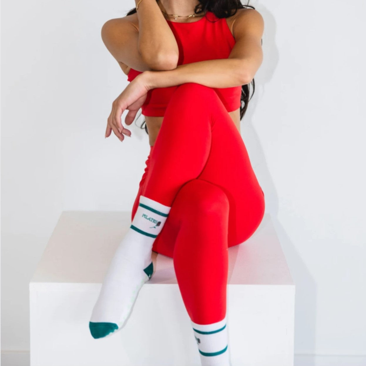 Kissed By A Rose - Crew Grip Sock (Barre / Pilates)