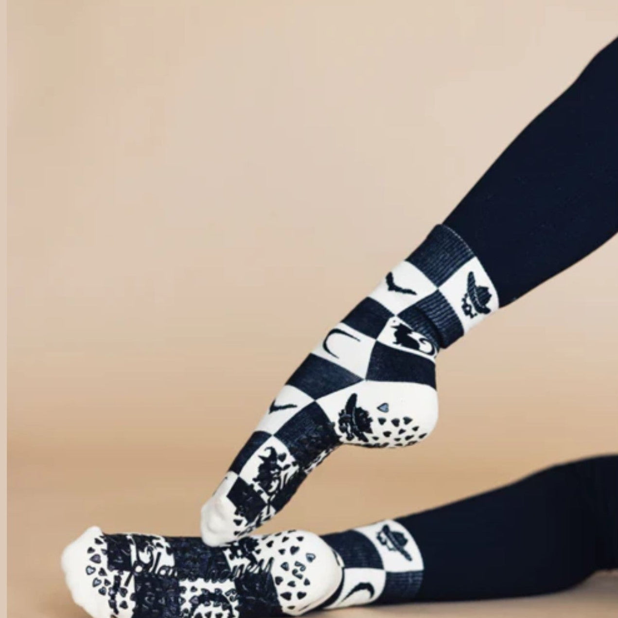 Midnight Cowboy - Crew Grip Socks (Barre / Pilates)