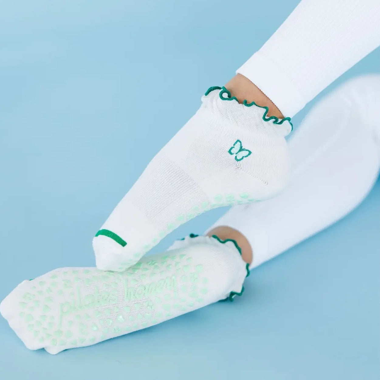 Monarch Ruffle Ankle Grip Sock  (Barre / Pilates)