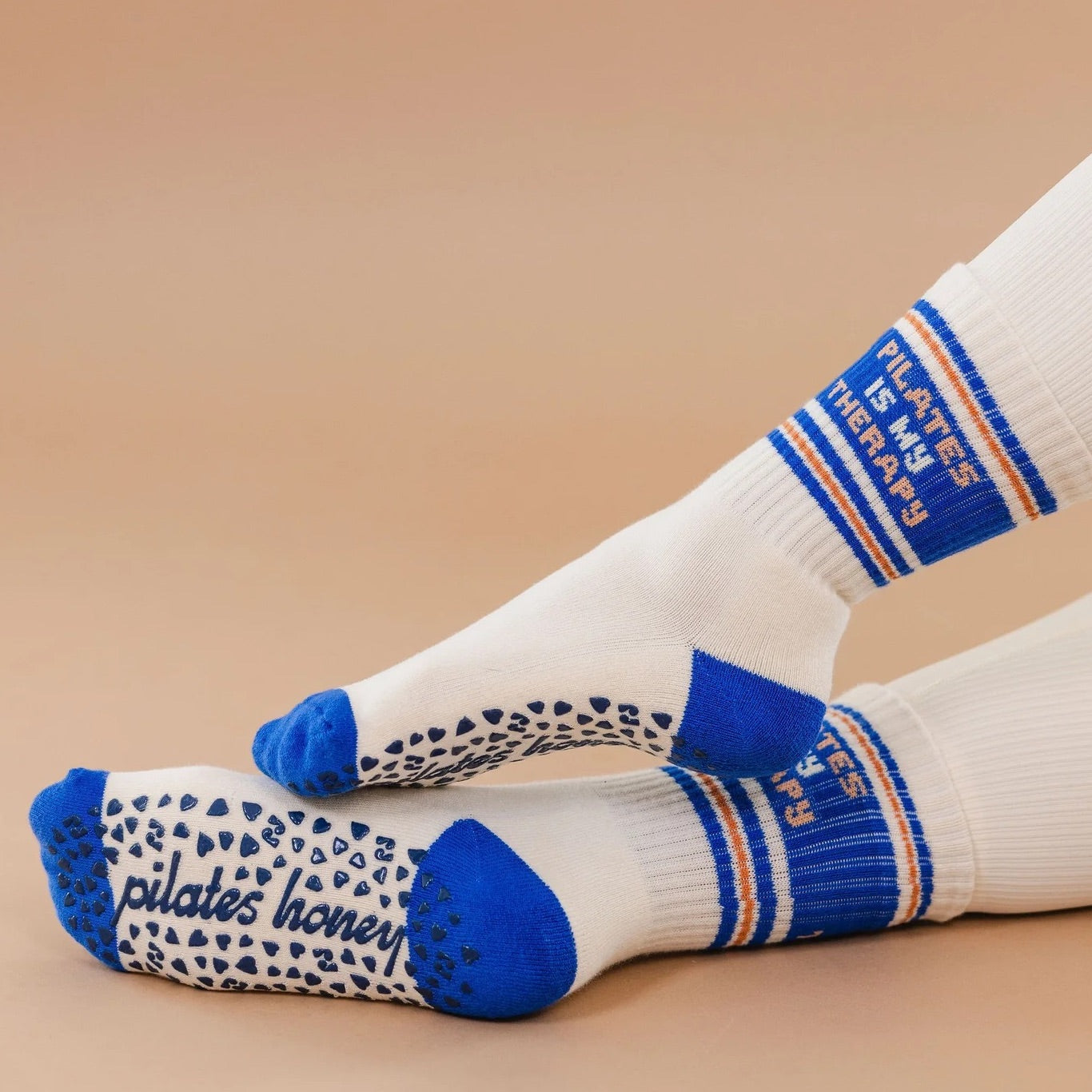 Pilates is My Therapy - Crew Grip Sock (Barre / Pilates)