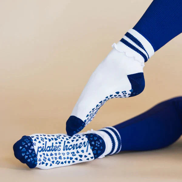 Foldover Ruffle Ankle Grip Sock  (Barre / Pilates)